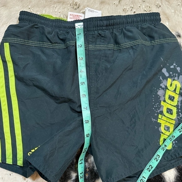 ADIDAS Boy’s Youth Green Swim Trunks Size Small - Picture 7 of 9